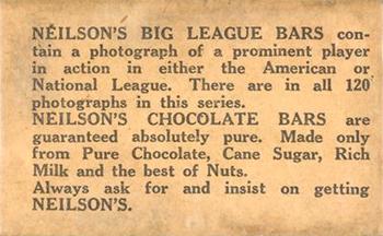 1922 Neilson's Chocolate V61 Type 2 #NNO Babe Ruth Back
