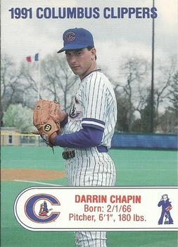 1991 Cracker Jack Columbus Clippers Police #NNO Darrin Chapin Front