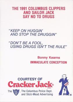 1991 Cracker Jack Columbus Clippers Police #NNO Don Sparks Back