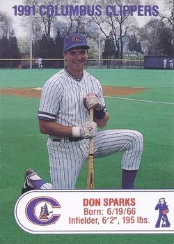 1991 Cracker Jack Columbus Clippers Police #NNO Don Sparks Front