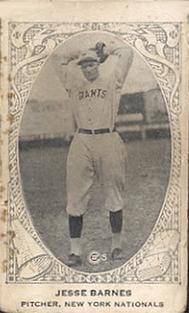 1922 W573 Strip Cards #NNO Jesse Barnes Front