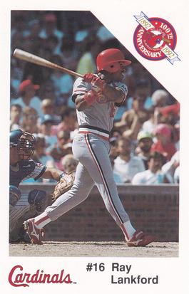 1992 St. Louis Cardinals Police #NNO Ray Lankford Front