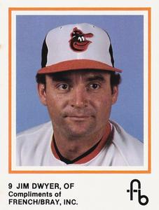 1987 French/Bray Baltimore Orioles #NNO Jim Dwyer Front