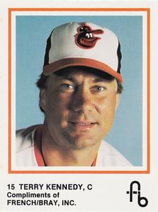 1987 French/Bray Baltimore Orioles #NNO Terry Kennedy Front