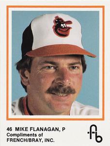 1987 French/Bray Baltimore Orioles #NNO Mike Flanagan Front