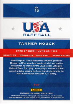 2017 Panini USA Baseball Stars & Stripes #15 Tanner Houck Back