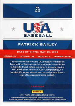 2017 Panini USA Baseball Stars & Stripes #43 Patrick Bailey Back