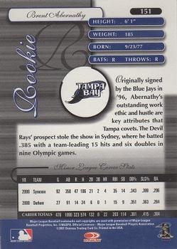 2001 Donruss Elite #151 Brent Abernathy Back