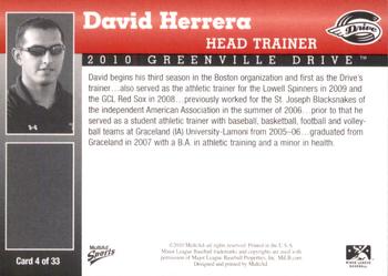 2010 MultiAd Greenville Drive #4 David Herrera Back