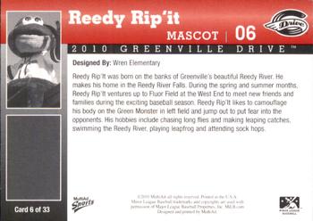 2010 MultiAd Greenville Drive #6 Reedy Rip'it Back