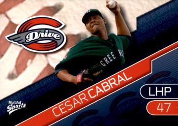 2010 MultiAd Greenville Drive #13 Cesar Cabral Front