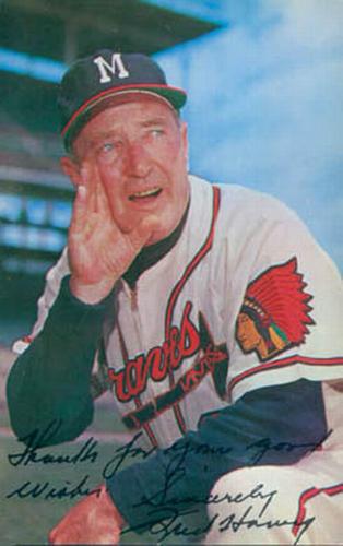 1955-60 Bill and Bob Milwaukee Braves Postcards #NNO Fred Haney Front