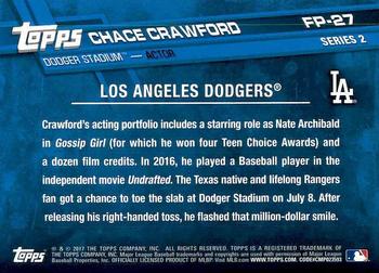 2017 Topps - First Pitch #FP-27 Chace Crawford Back