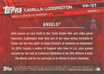 2017 Topps - First Pitch #FP-37 Camilla Luddington Back