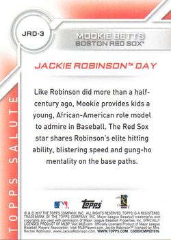 2017 Topps - Jackie Robinson Day #JRD-3 Mookie Betts Back