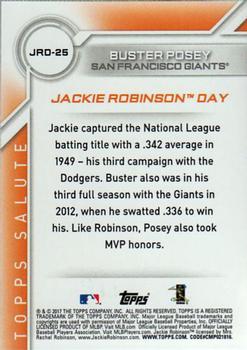 2017 Topps - Jackie Robinson Day #JRD-25 Buster Posey Back