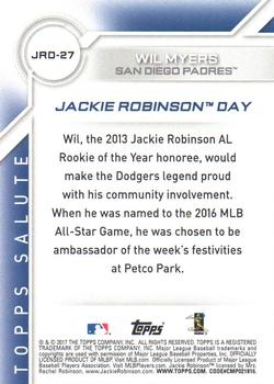 2017 Topps - Jackie Robinson Day #JRD-27 Wil Myers Back