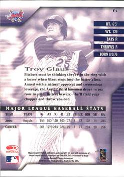 2001 Donruss Signature #6 Troy Glaus Back