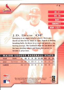 2001 Donruss Signature #24 J.D. Drew Back