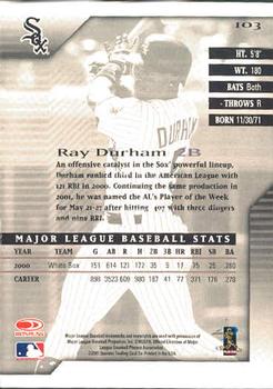 2001 Donruss Signature #103 Ray Durham Back