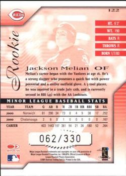 2001 Donruss Signature #122 Jackson Melian Back