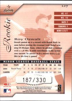 2001 Donruss Signature #127 Roy Oswalt Back