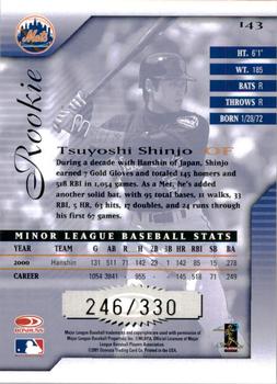 2001 Donruss Signature #143 Tsuyoshi Shinjo Back