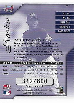 2001 Donruss Signature #171 Wilmy Caceres Back