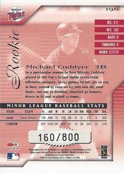 2001 Donruss Signature #196 Michael Cuddyer Back