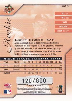 2001 Donruss Signature #223 Larry Bigbie Back