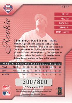 2001 Donruss Signature #230 Jimmy Rollins Back