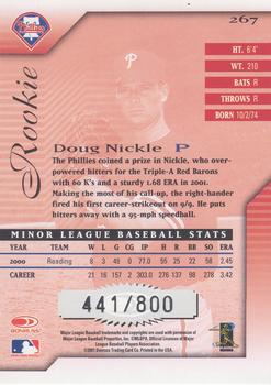 2001 Donruss Signature #267 Doug Nickle Back