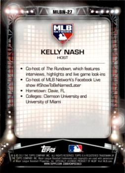 2017 Topps - MLB Network #MLBN-27 Kelly Nash Back
