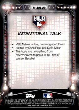 2017 Topps - MLB Network #MLBN-29 Intentional Talk Back