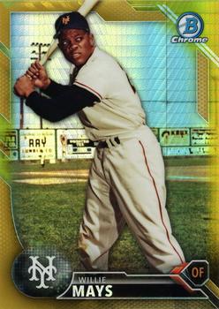 2016 Bowman National Refractors - Gold Refractor #BNR-46 Willie Mays Front