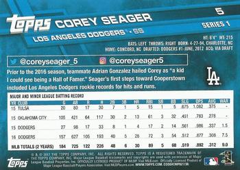 2017 Topps - Rainbow Foil #5 Corey Seager Back