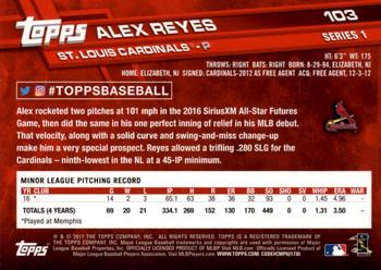 2017 Topps - Rainbow Foil #103 Alex Reyes Back