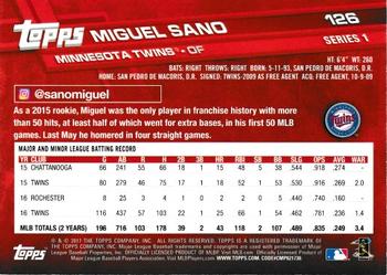 2017 Topps - Rainbow Foil #126 Miguel Sano Back