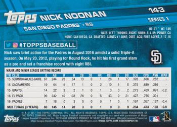 2017 Topps - Rainbow Foil #143 Nick Noonan Back