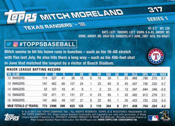 2017 Topps - Rainbow Foil #317 Mitch Moreland Back