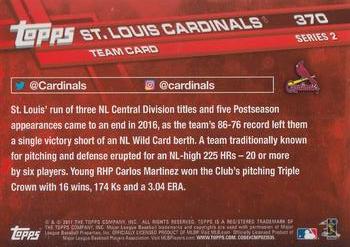2017 Topps - Rainbow Foil #370 St. Louis Cardinals Back