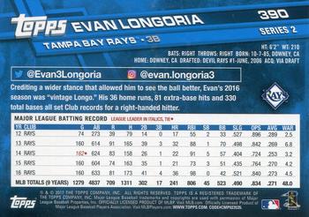 2017 Topps - Rainbow Foil #390 Evan Longoria Back