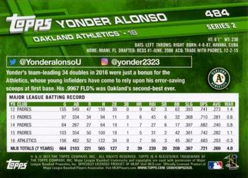 2017 Topps - Rainbow Foil #484 Yonder Alonso Back