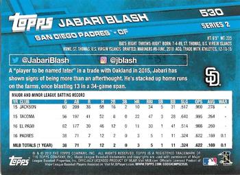 2017 Topps - Rainbow Foil #530 Jabari Blash Back