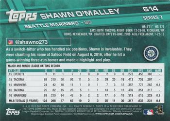 2017 Topps - Rainbow Foil #614 Shawn O'Malley Back