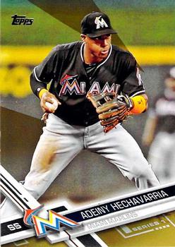 2017 Topps - Gold #13 Adeiny Hechavarria Front