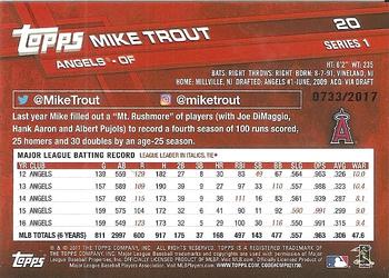 2017 Topps - Gold #20 Mike Trout Back