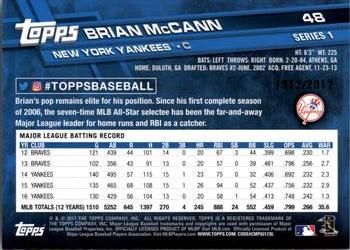 2017 Topps - Gold #48 Brian McCann Back
