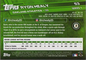 2017 Topps - Gold #53 Ryon Healy Back