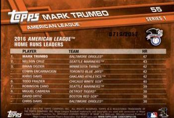 2017 Topps - Gold #55 Mark Trumbo Back